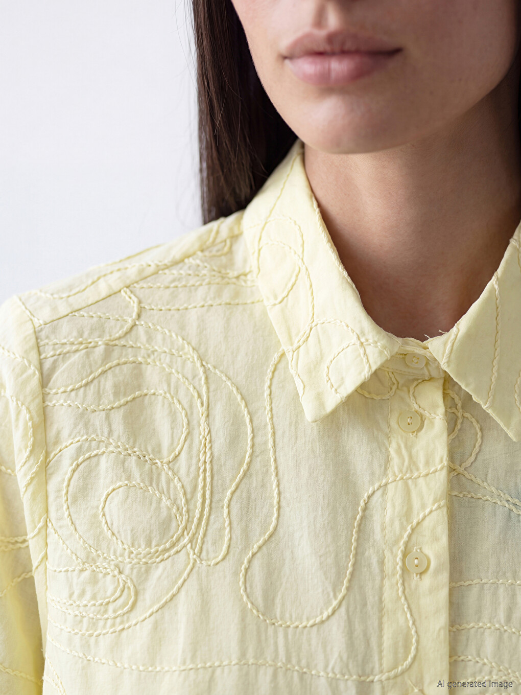 Short Sleeve Embroidered Women's Shirt-2