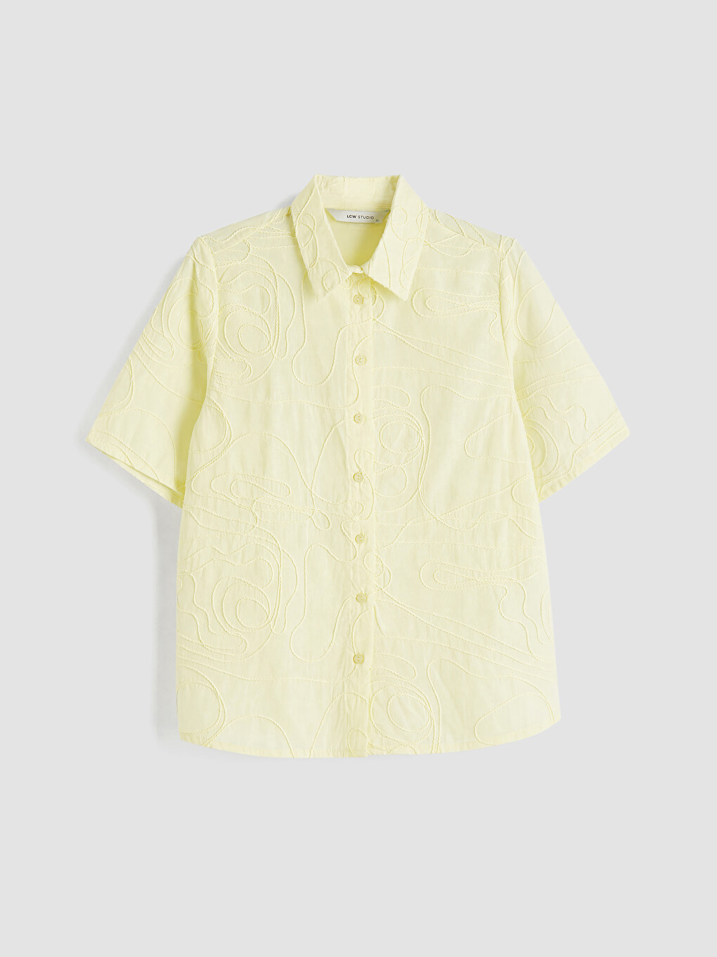Short Sleeve Embroidered Women's Shirt-4