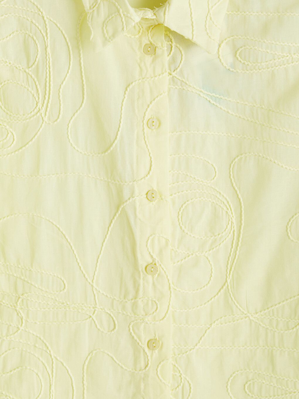 Short Sleeve Embroidered Women's Shirt-5