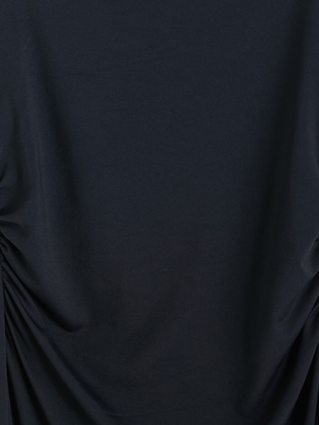 Siyah Kare Yaka Büzgülü Bodycon Elbise-2