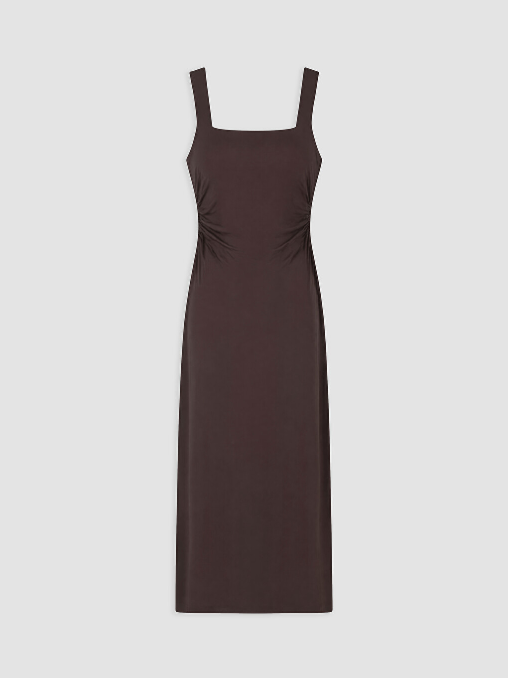 Square Neck Ruched Bodycon Dress-4