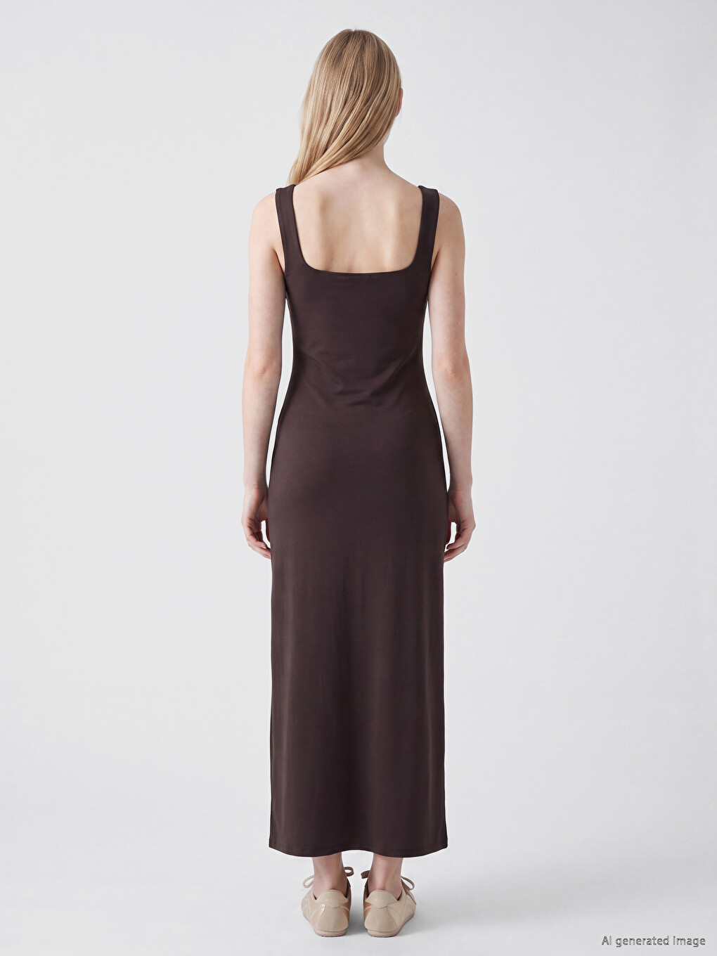 Square Neck Ruched Bodycon Dress-3