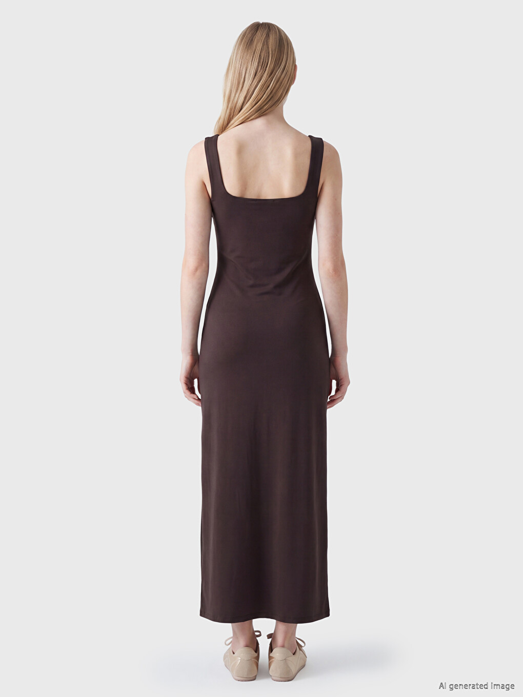 Square Neck Ruched Bodycon Dress-3