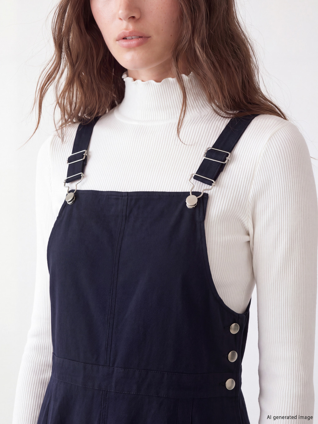 Square Neck Pinafore Dress-2