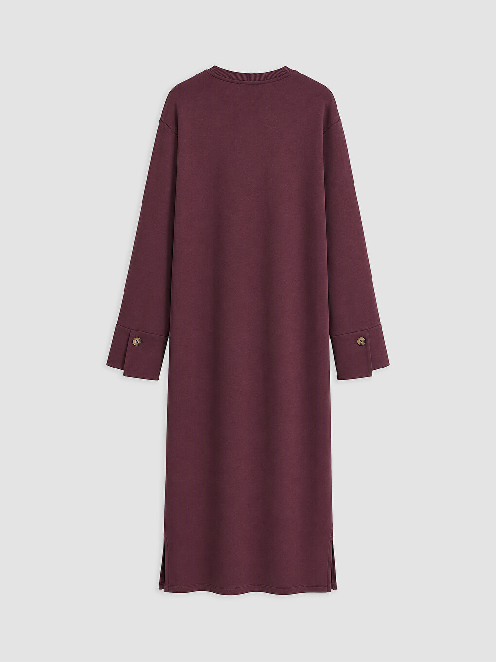 Bordo A Kesim Sweat Elbise-1
