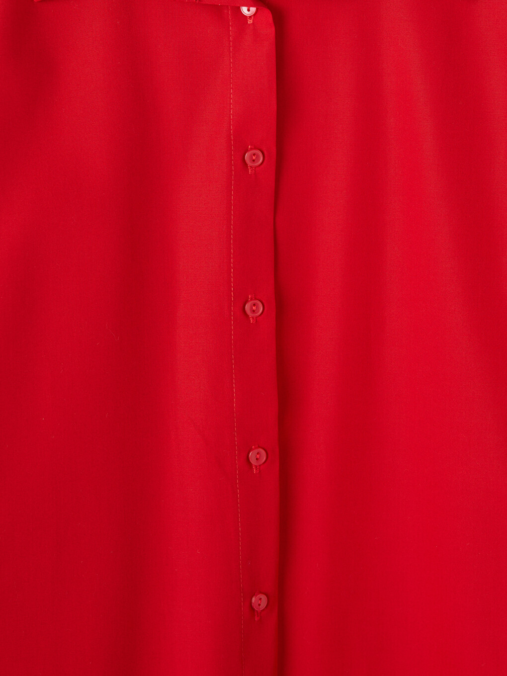 Kırmızı Oversize Poplin Kadın Gömlek-6