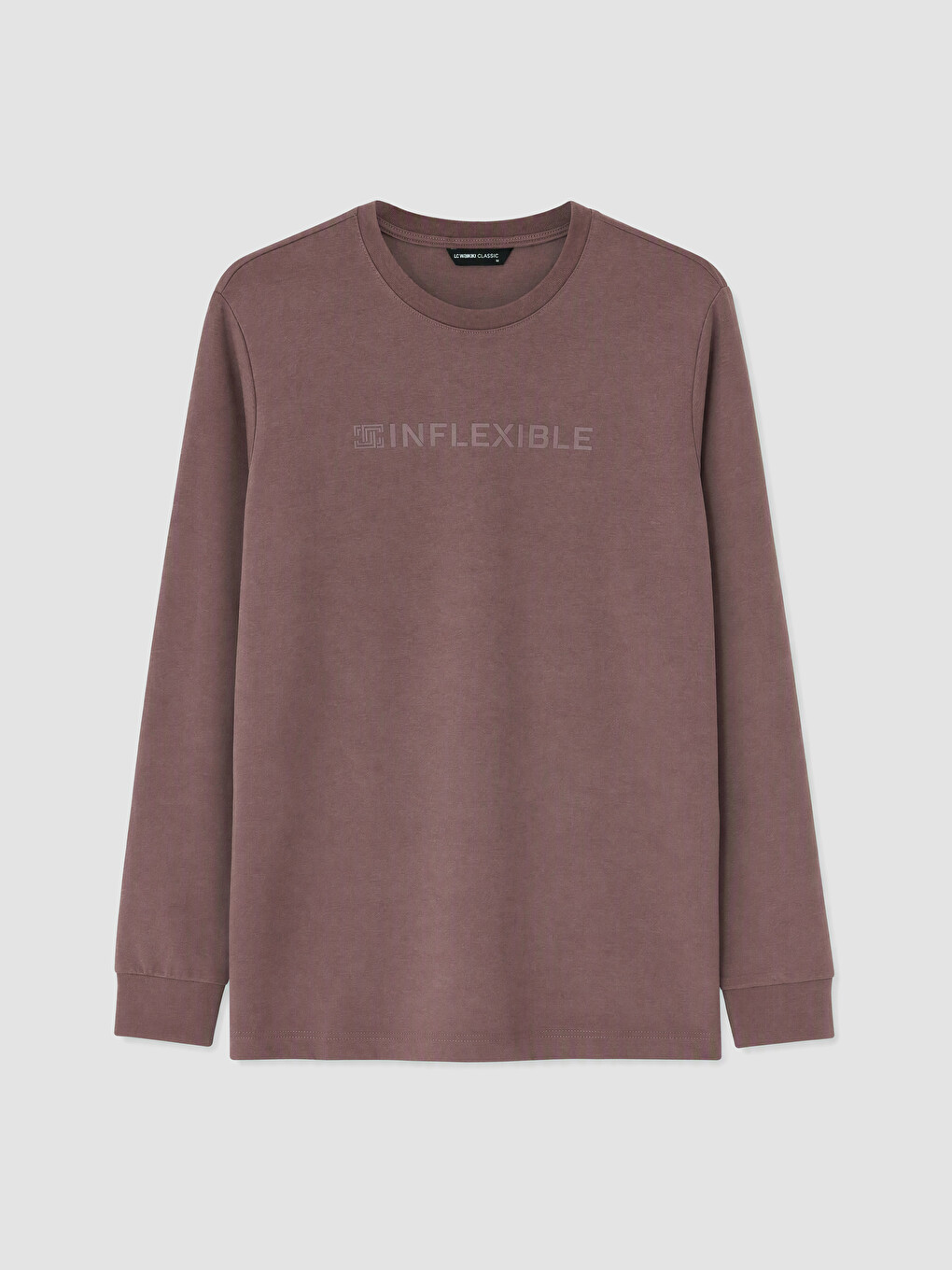Pembe Bisiklet Yaka Erkek Sweatshirt
