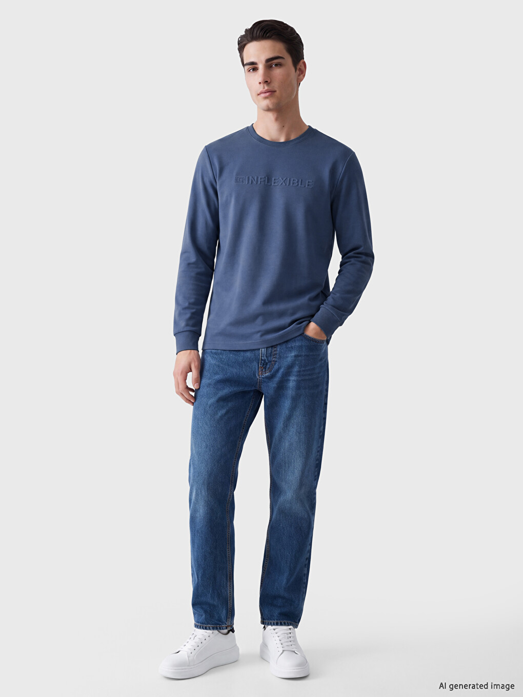 Crew Neck Printed Men's Sweatshirt-1