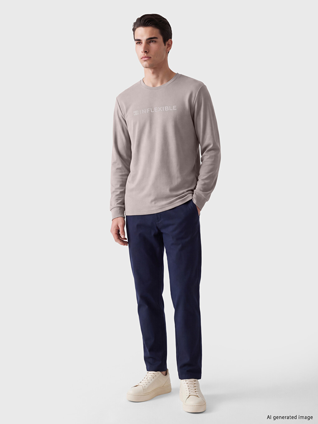 Crew Neck Printed Men's Sweatshirt-1