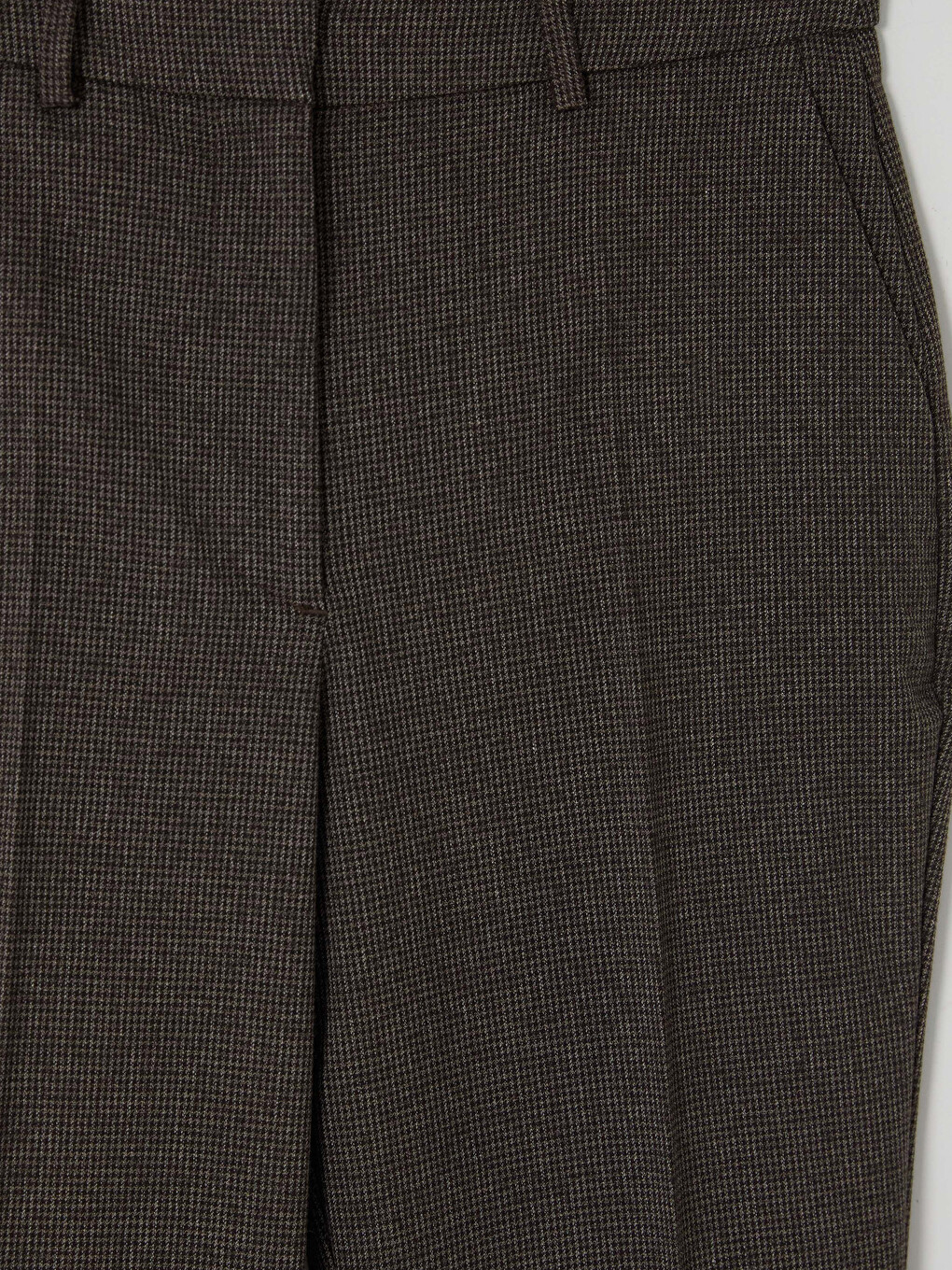 Kahverengi Regular Fit Desenli Kadın Pantolon-2