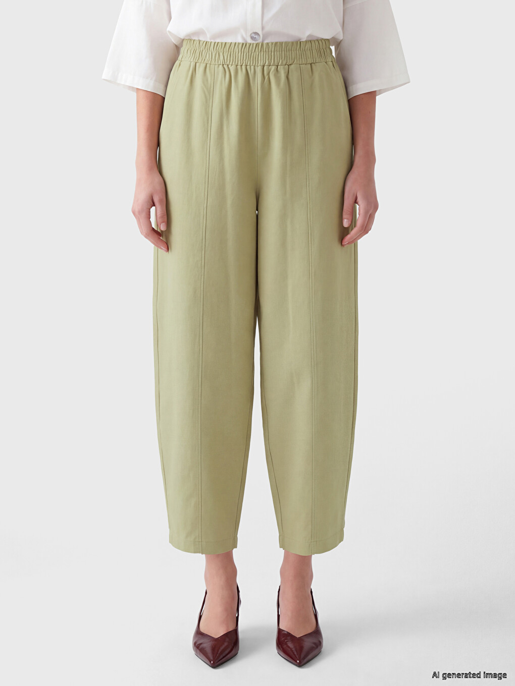 Pantaloni Dama Cu Talie Elastica-1