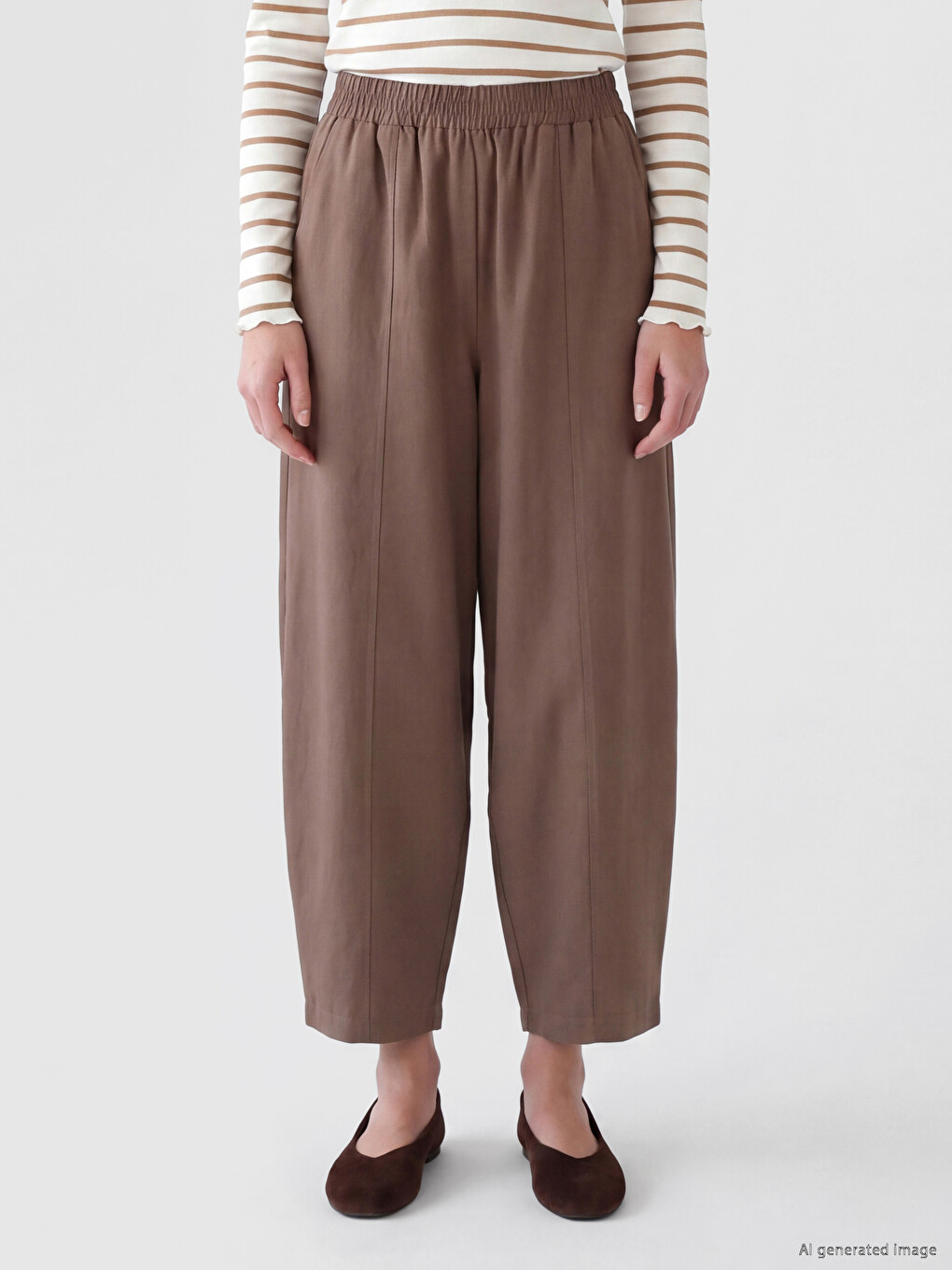 Elastic Waist Women's Trousers-1