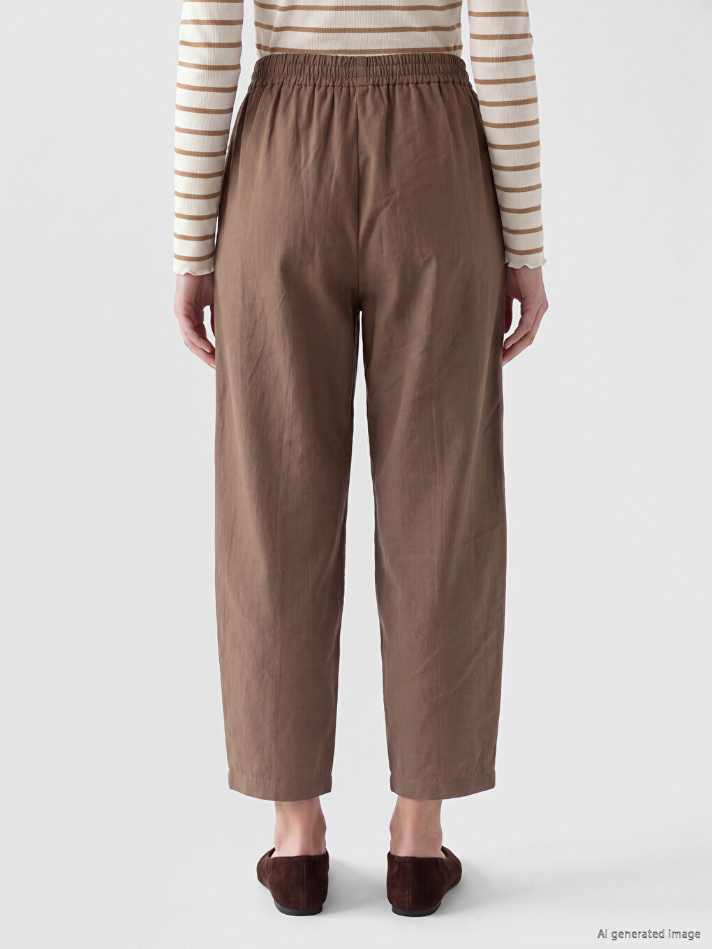 Elastic Waist Women's Trousers-3