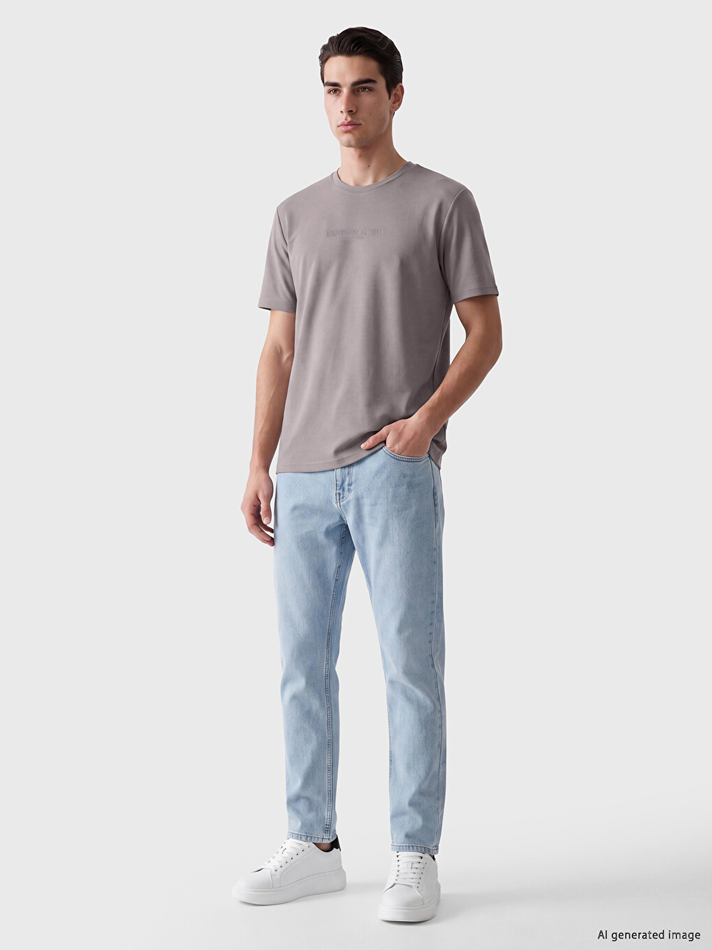 Crew Neck Interlock Men's T-shirt-1