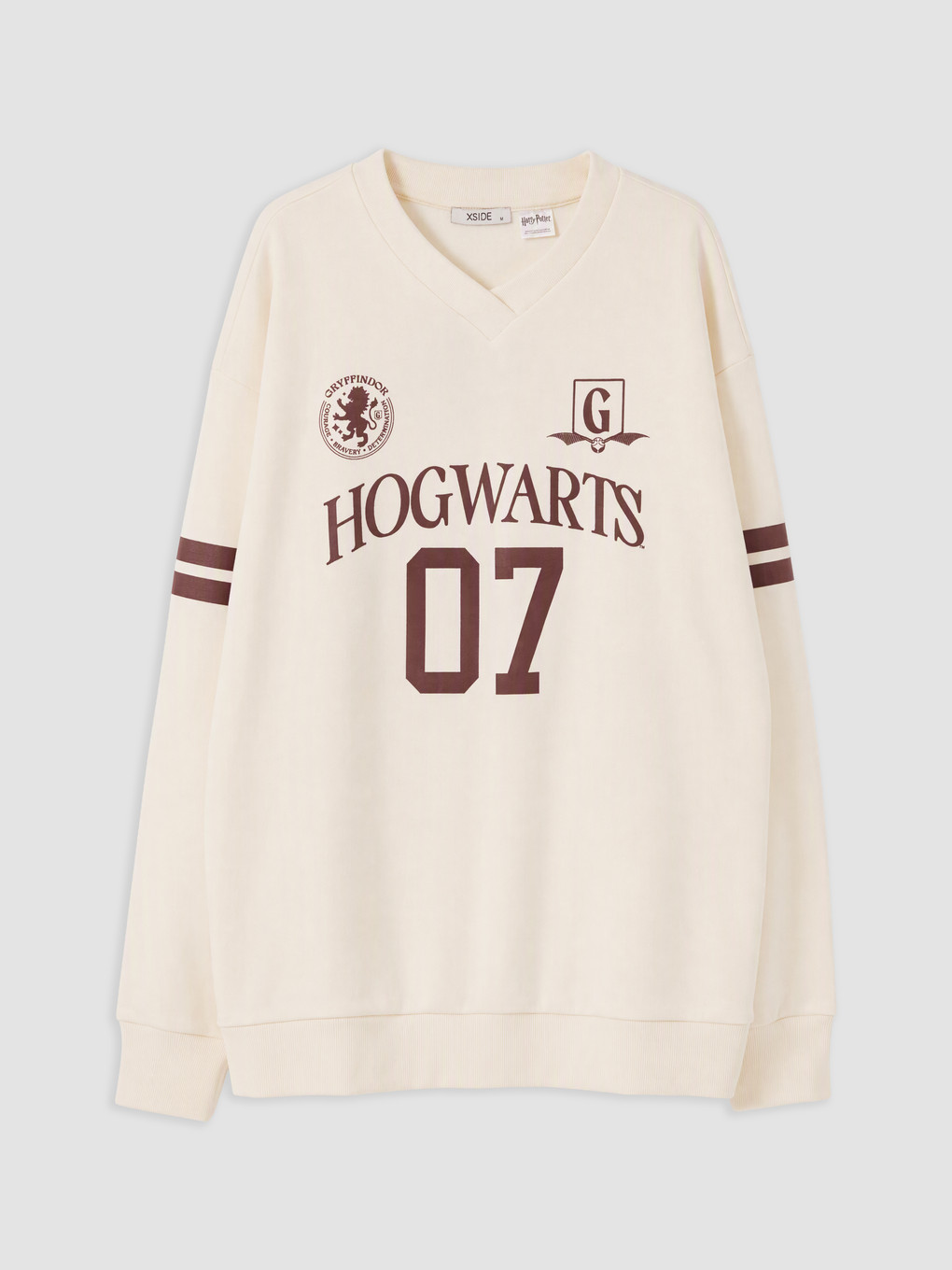 Bej Harry Potter Baskılı Oversize Kadın Sweatshirt-3