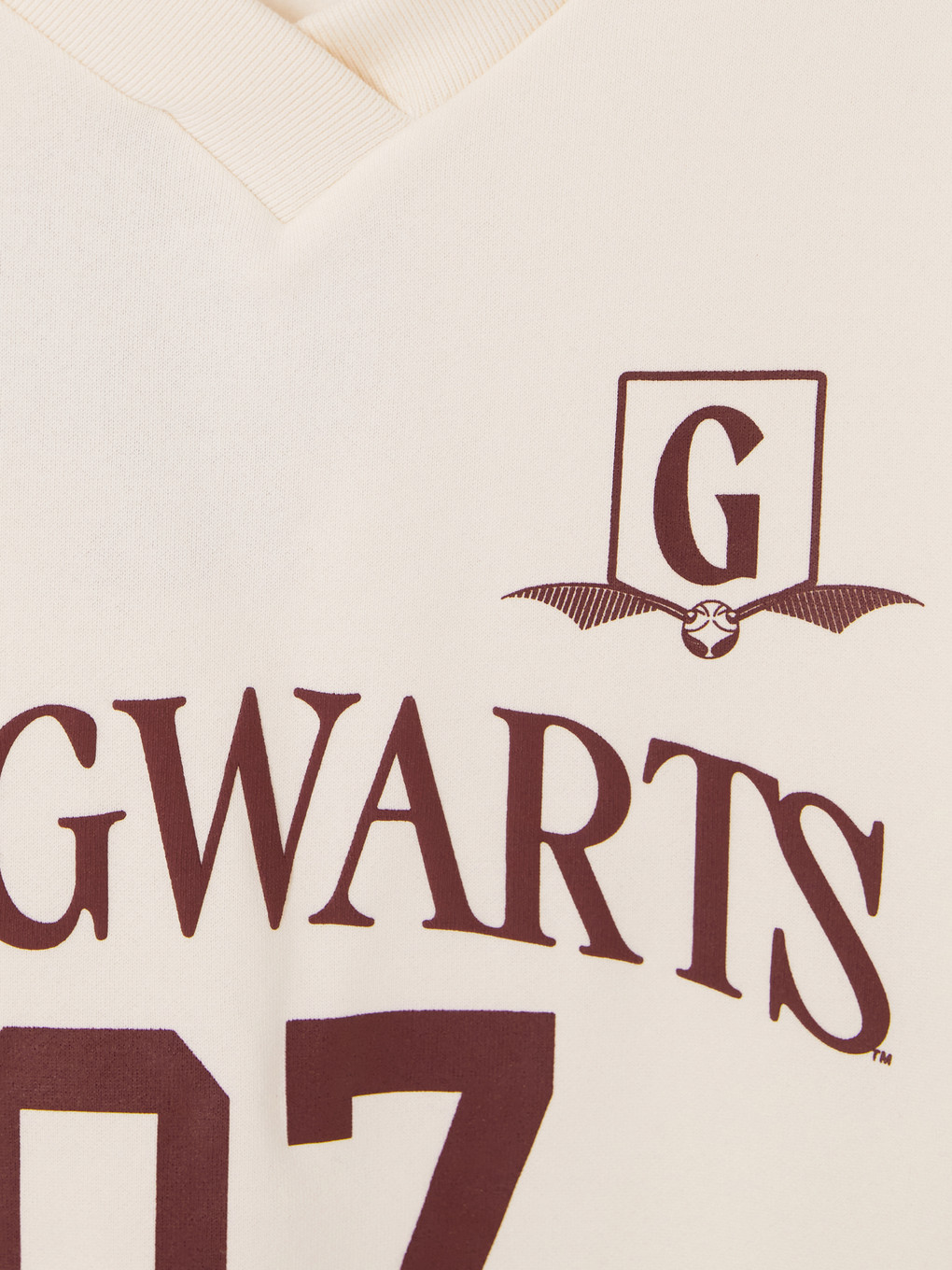 Bej Harry Potter Baskılı Oversize Kadın Sweatshirt-5