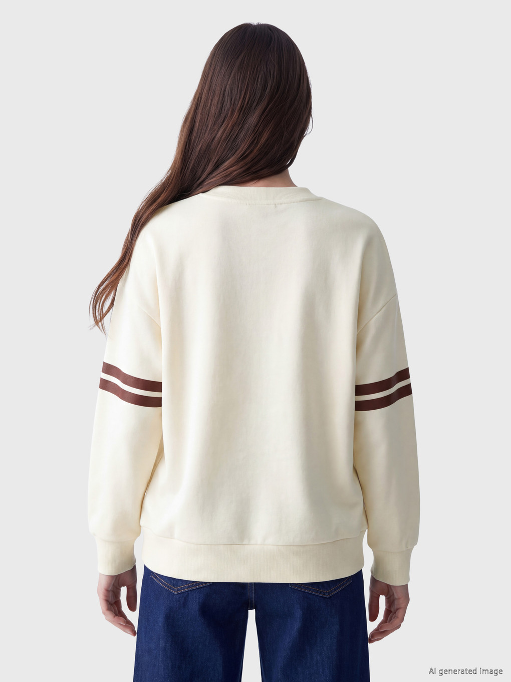Bej Harry Potter Baskılı Oversize Kadın Sweatshirt-2