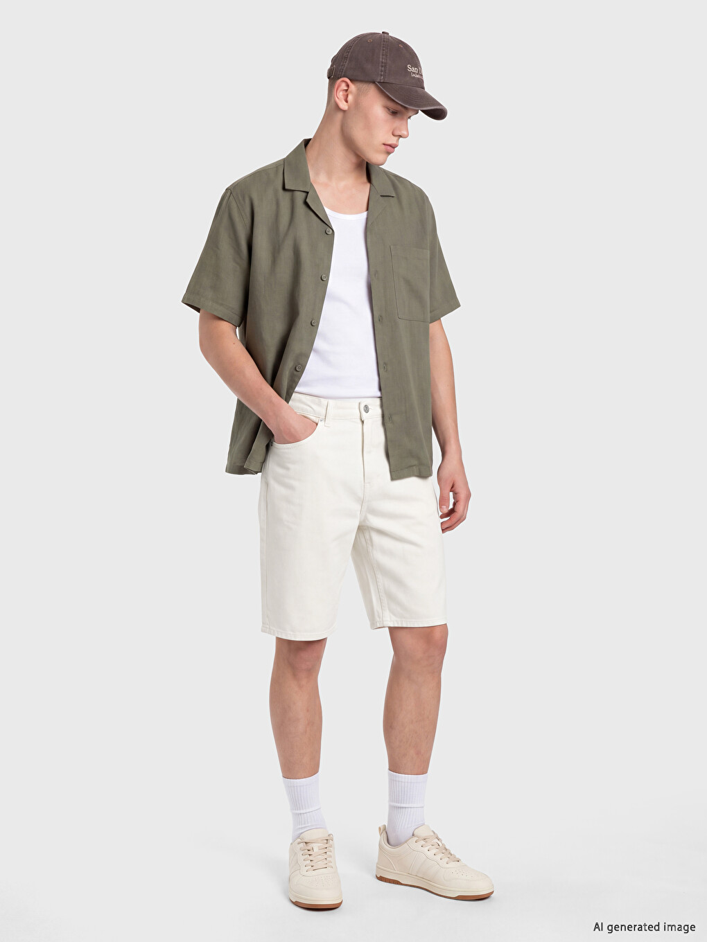 Loose Fit Men's Denim Shorts