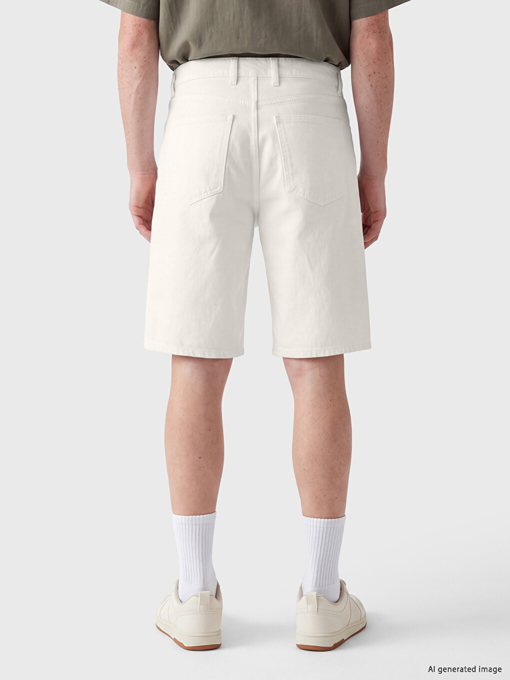 Loose Fit Men's Denim Shorts-3