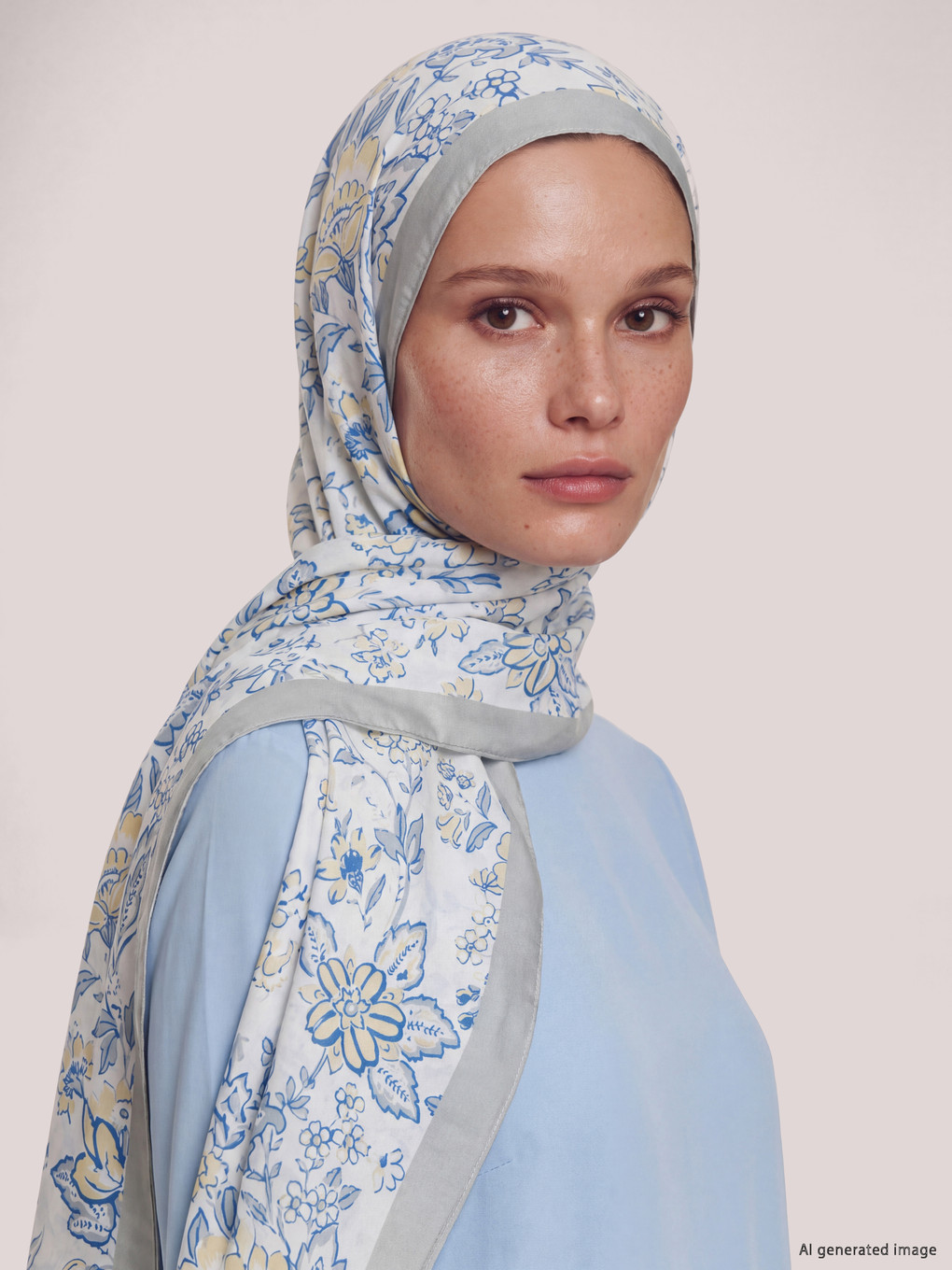  وشاح نسائي منقوش بالزهور