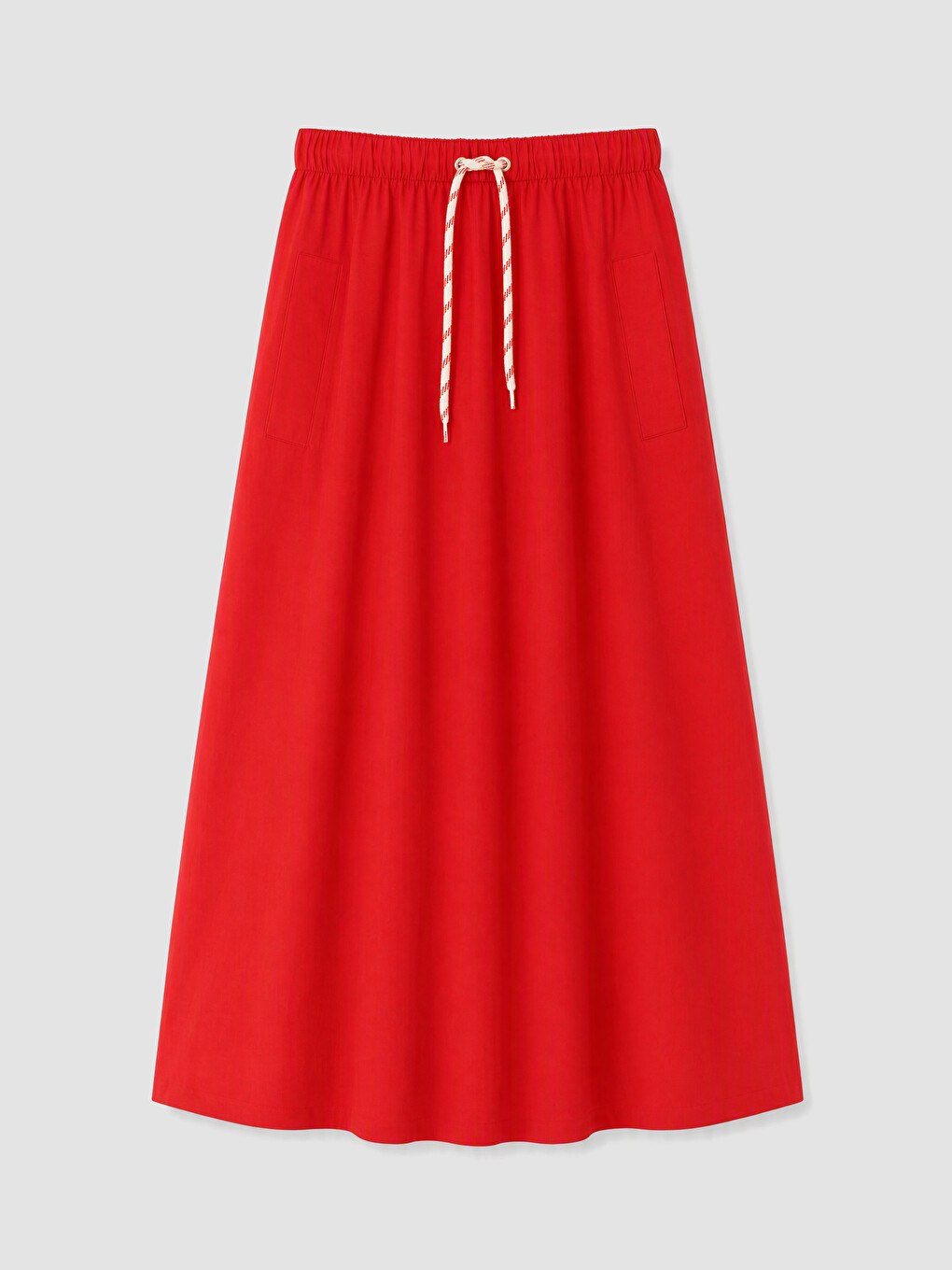 Woman Red Skirt