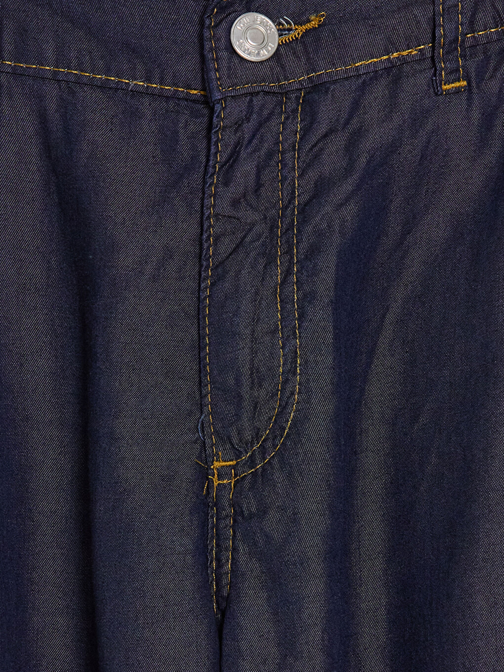 İndigo Wideleg Kız Çocuk Jean Pantolon-1