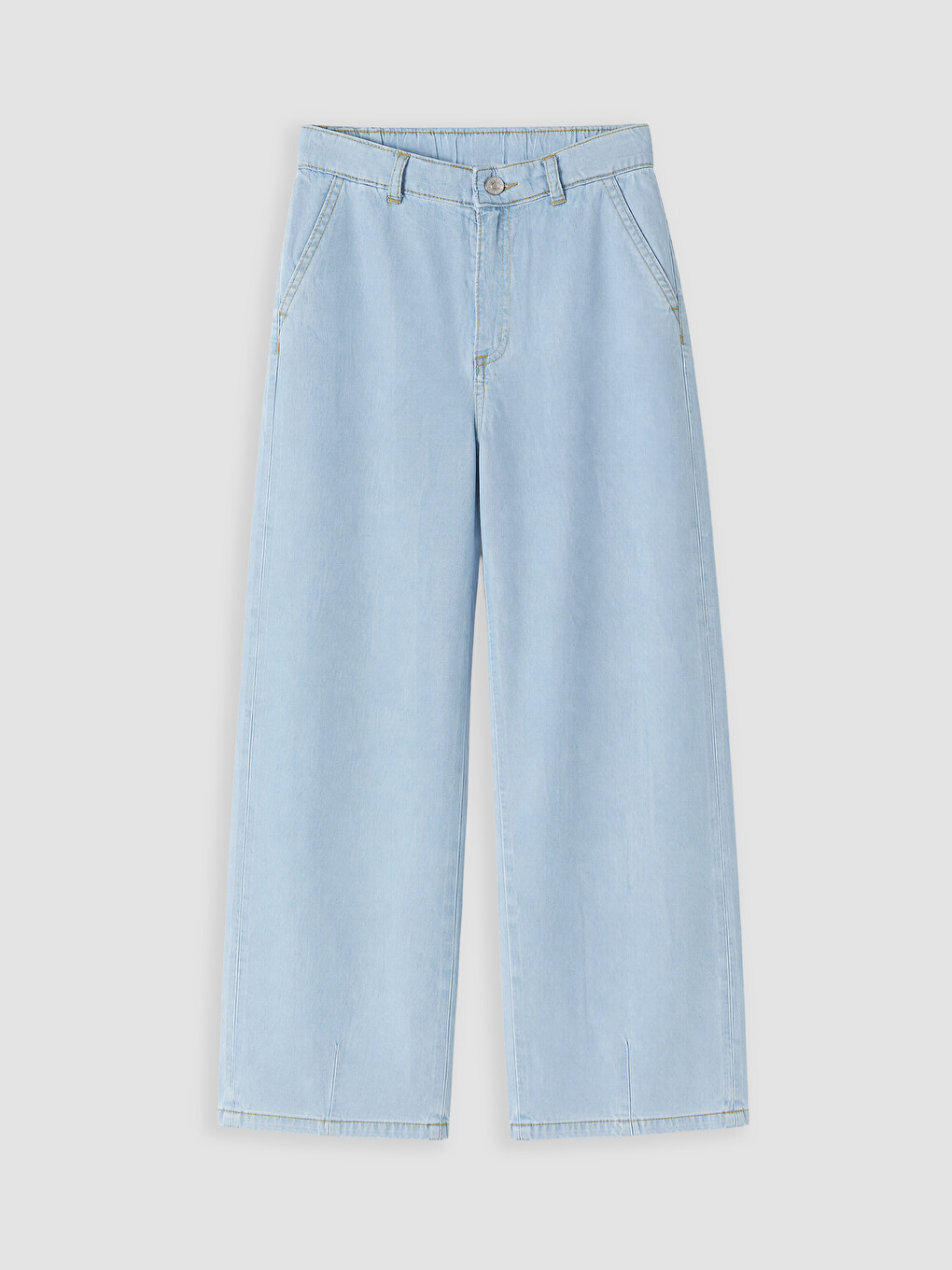İndigo Wideleg Kız Çocuk Jean Pantolon