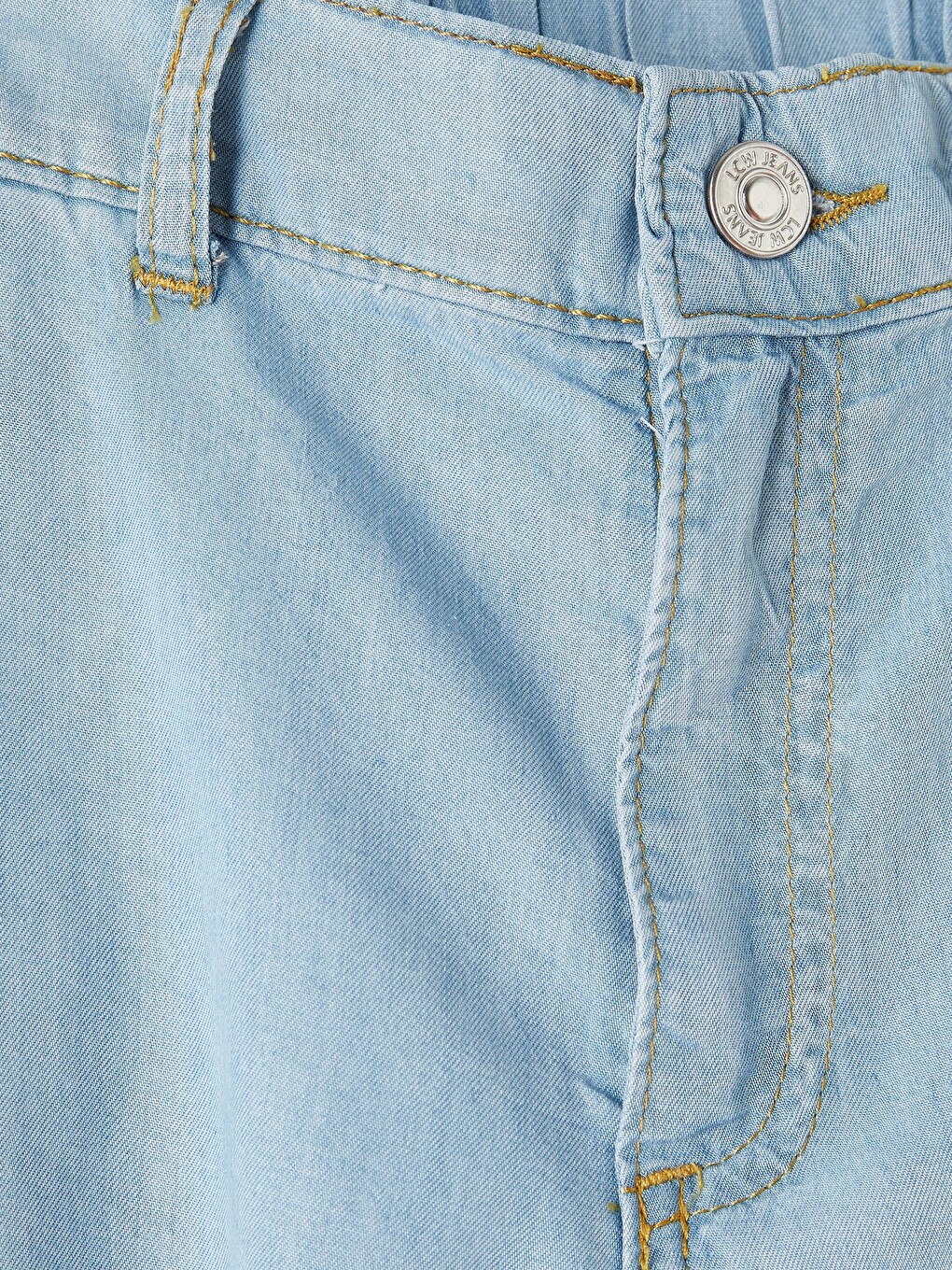 İndigo Wideleg Kız Çocuk Jean Pantolon-1