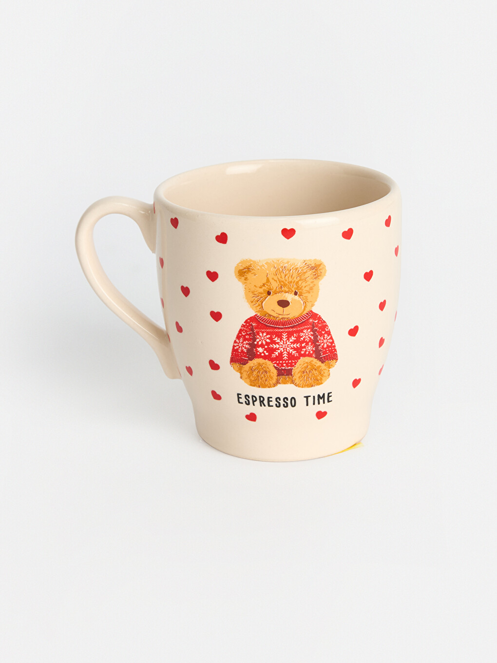 Heart Patterned Bear Printed Ceramic Mug-1