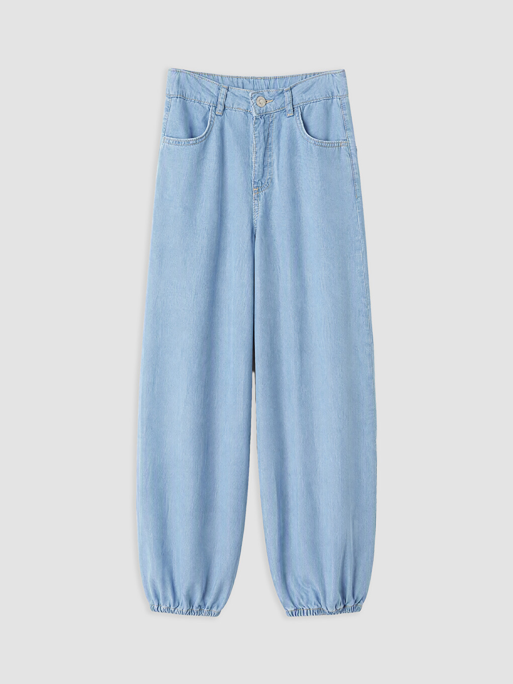 Mavi Balloon Fit Kız Çocuk Jean Pantolon