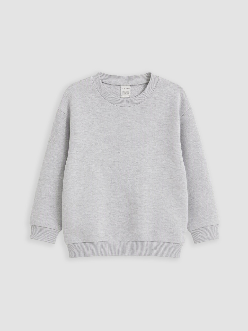 Gri Bisiklet Yaka Erkek Bebek Sweatshirt