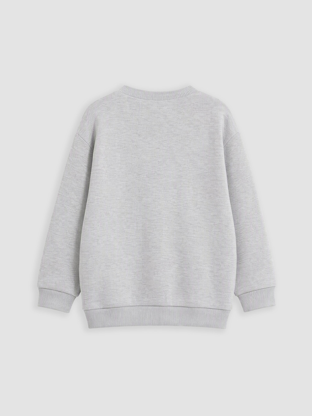 Gri Bisiklet Yaka Erkek Bebek Sweatshirt-1