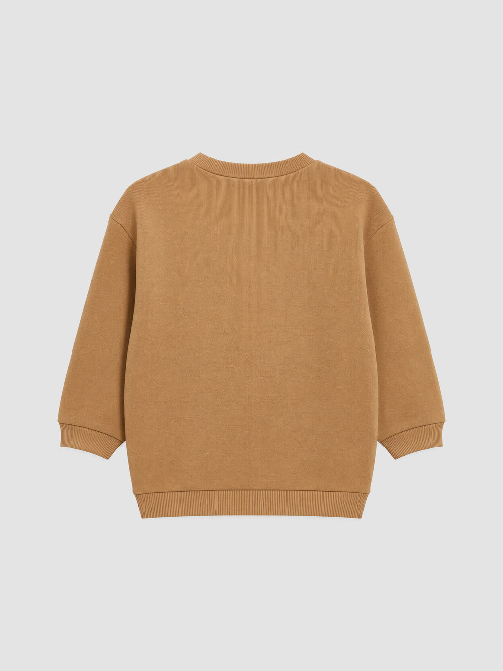 Bej Bisiklet Yaka Erkek Bebek Sweatshirt-1
