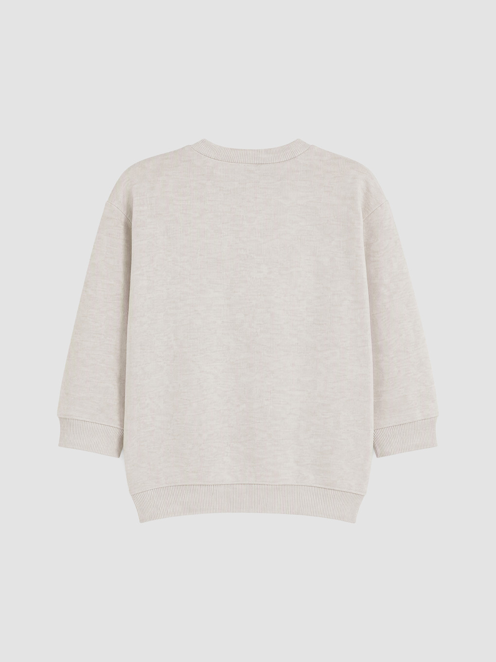 Bej Bisiklet Yaka Erkek Bebek Sweatshirt-1