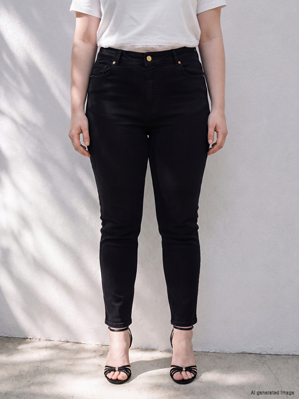 Plus Size Slim Fit Women's Jeans-1