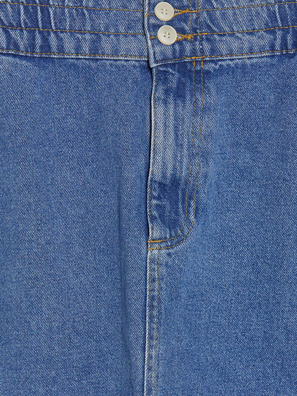 Elastic Waist Mini Jean Skirt-5