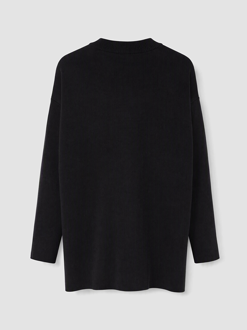 Siyah Oversize Kadın Triko Kazak-2