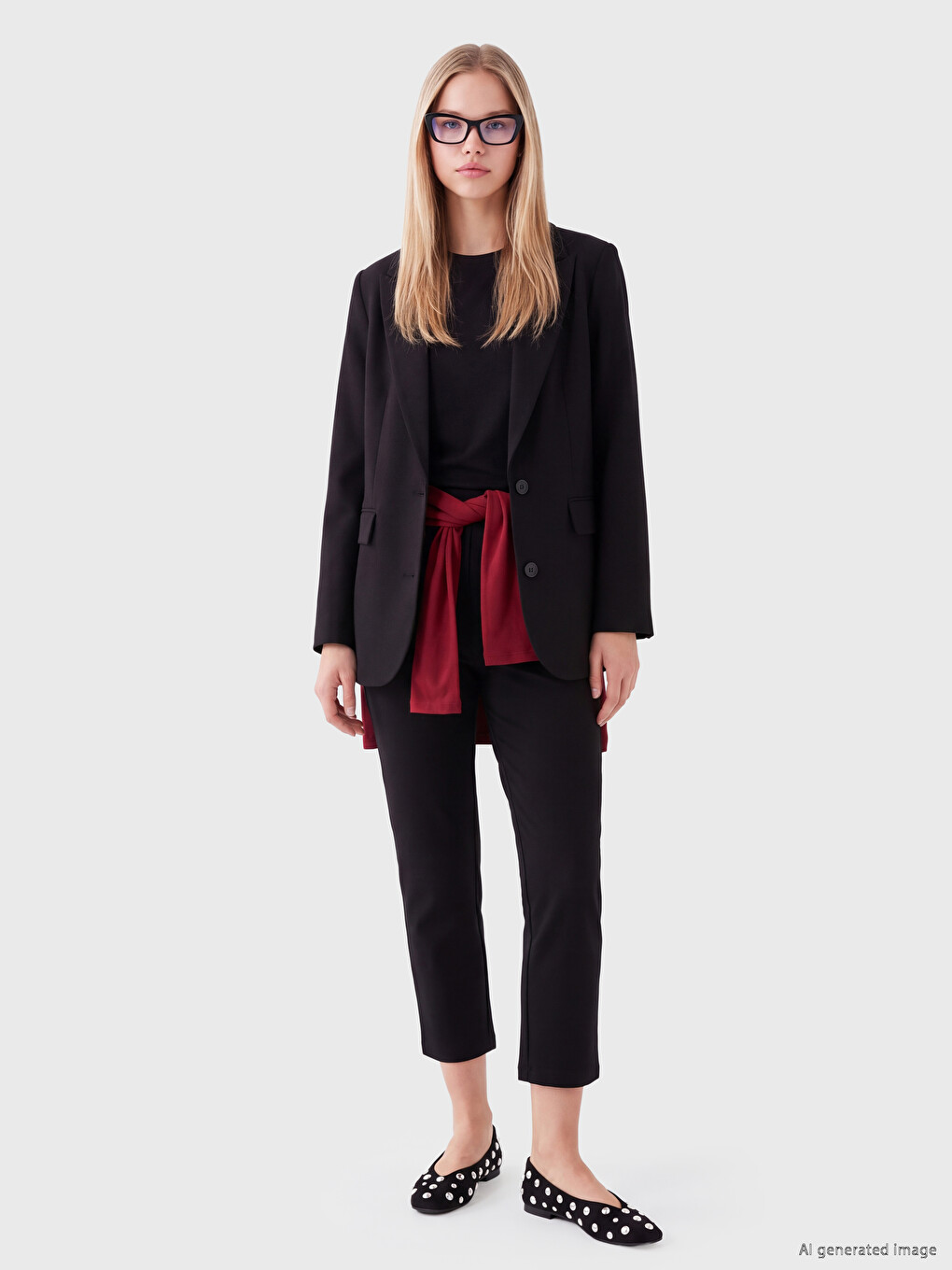 Waist Zippered Women's Trousers-1