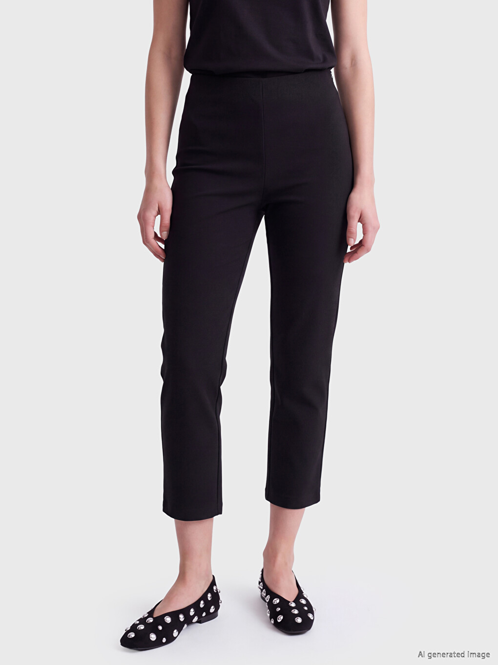 Waist Zippered Women's Trousers-2