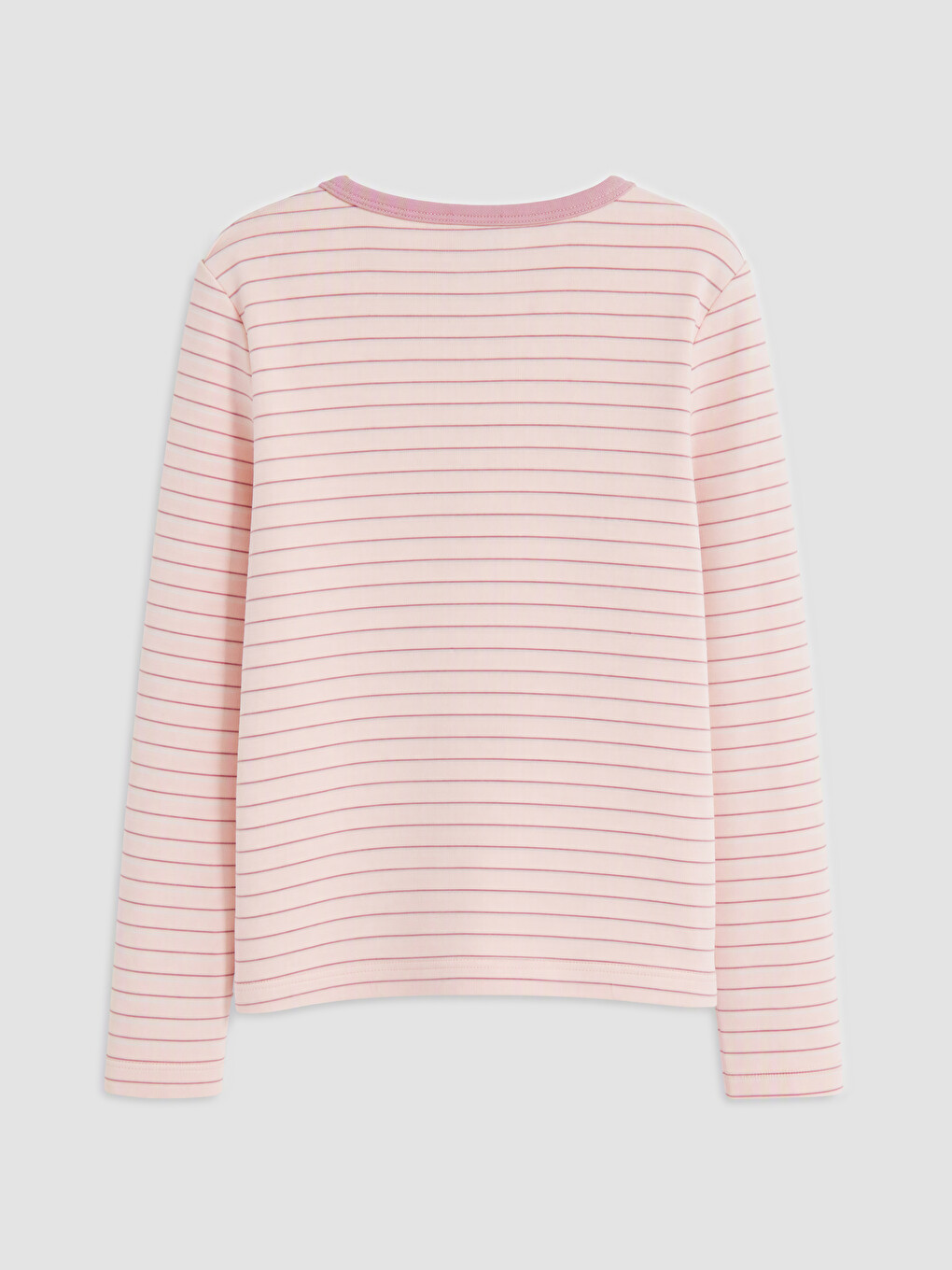 Pembe Çizgili Kız Çocuk Tişört-1