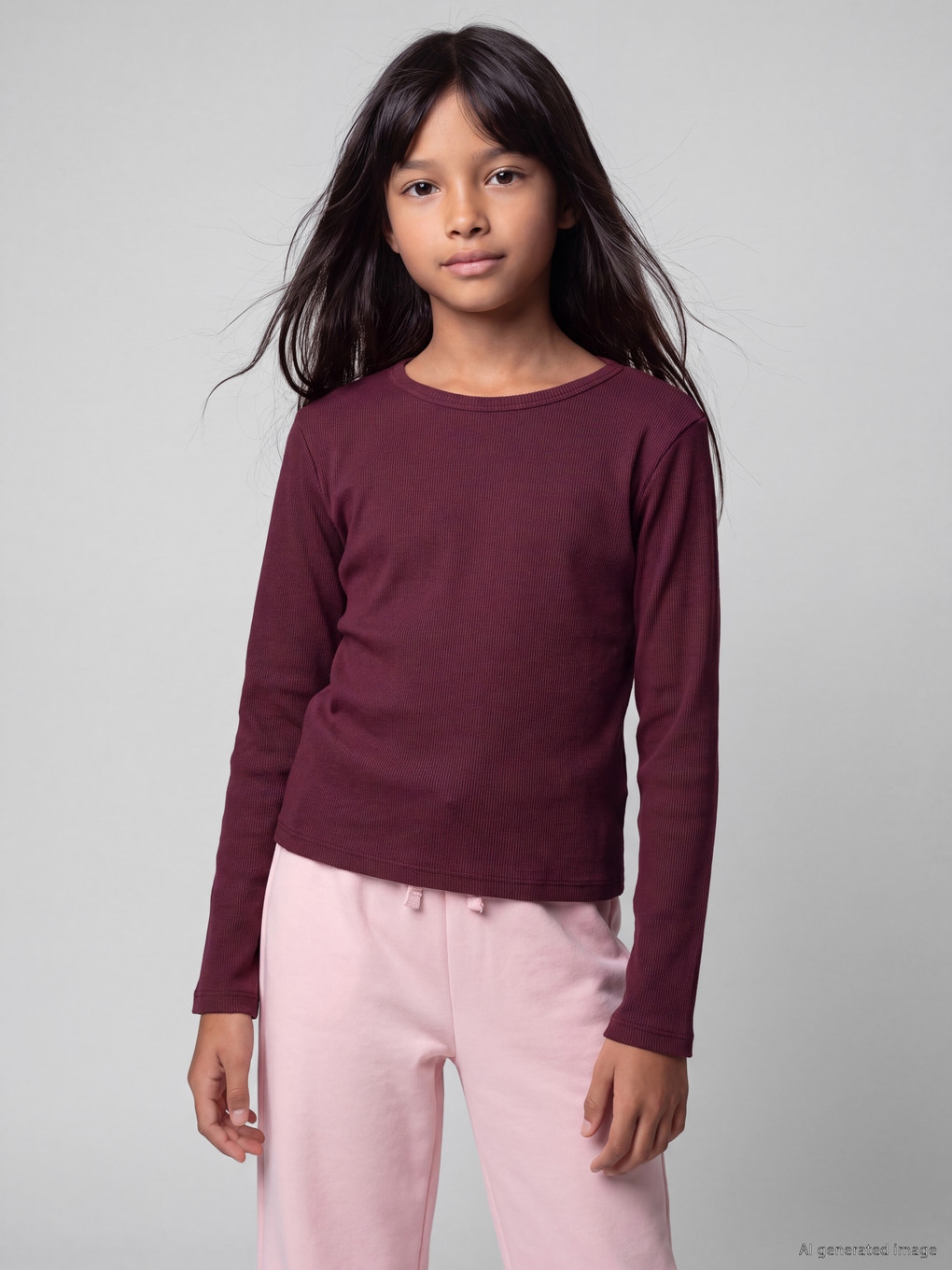 Crew Neck Girls' T-shirt 2 Pack-2