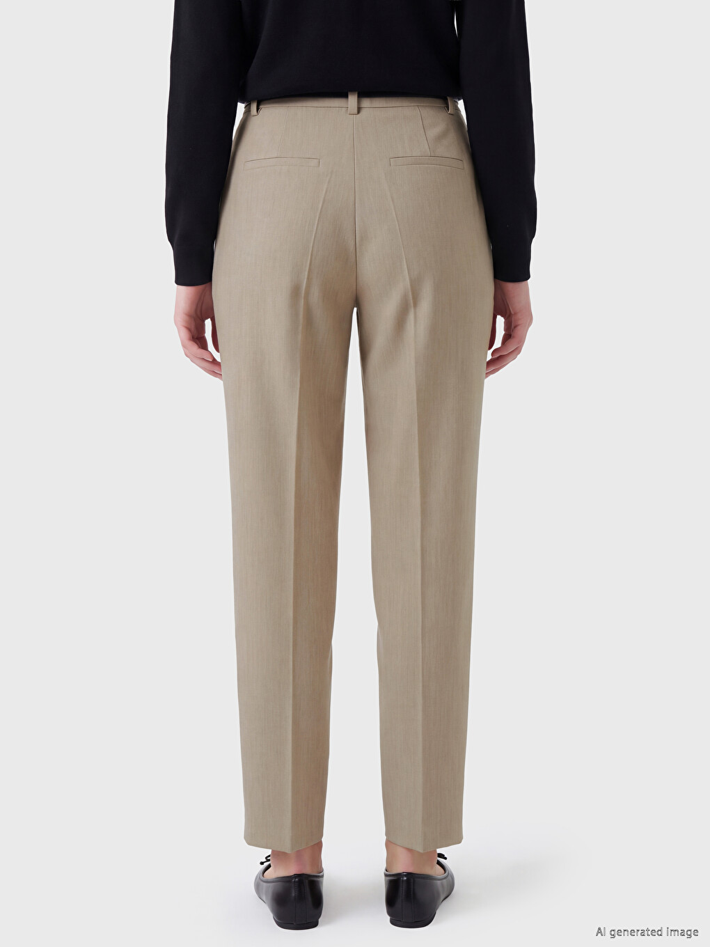 Pantaloni Slim Fit Cu Talie Înaltă Pentru Femei-3