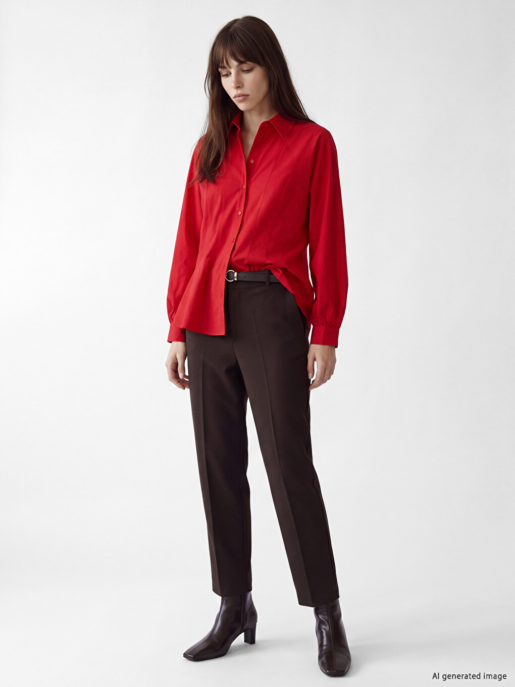 Waist Belted Women's Trousers