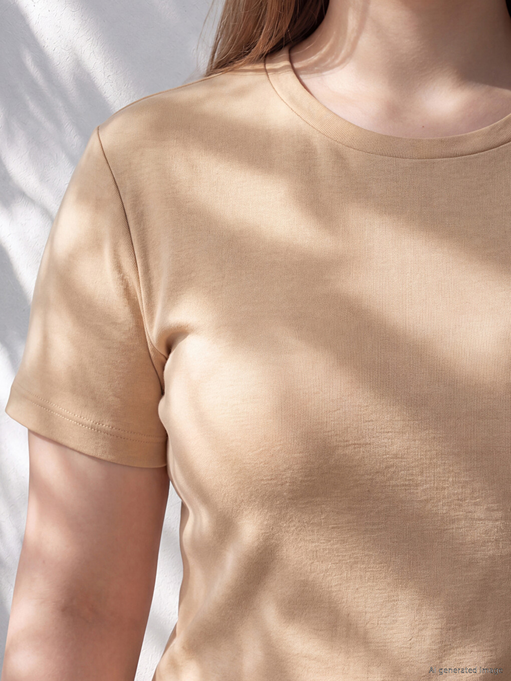 Femër Bezhe T-shirt-1