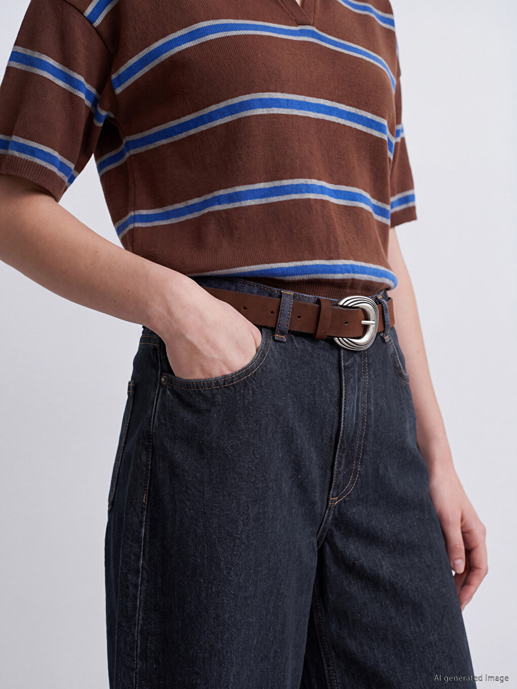 Woman Indigo Denim Shorts-2