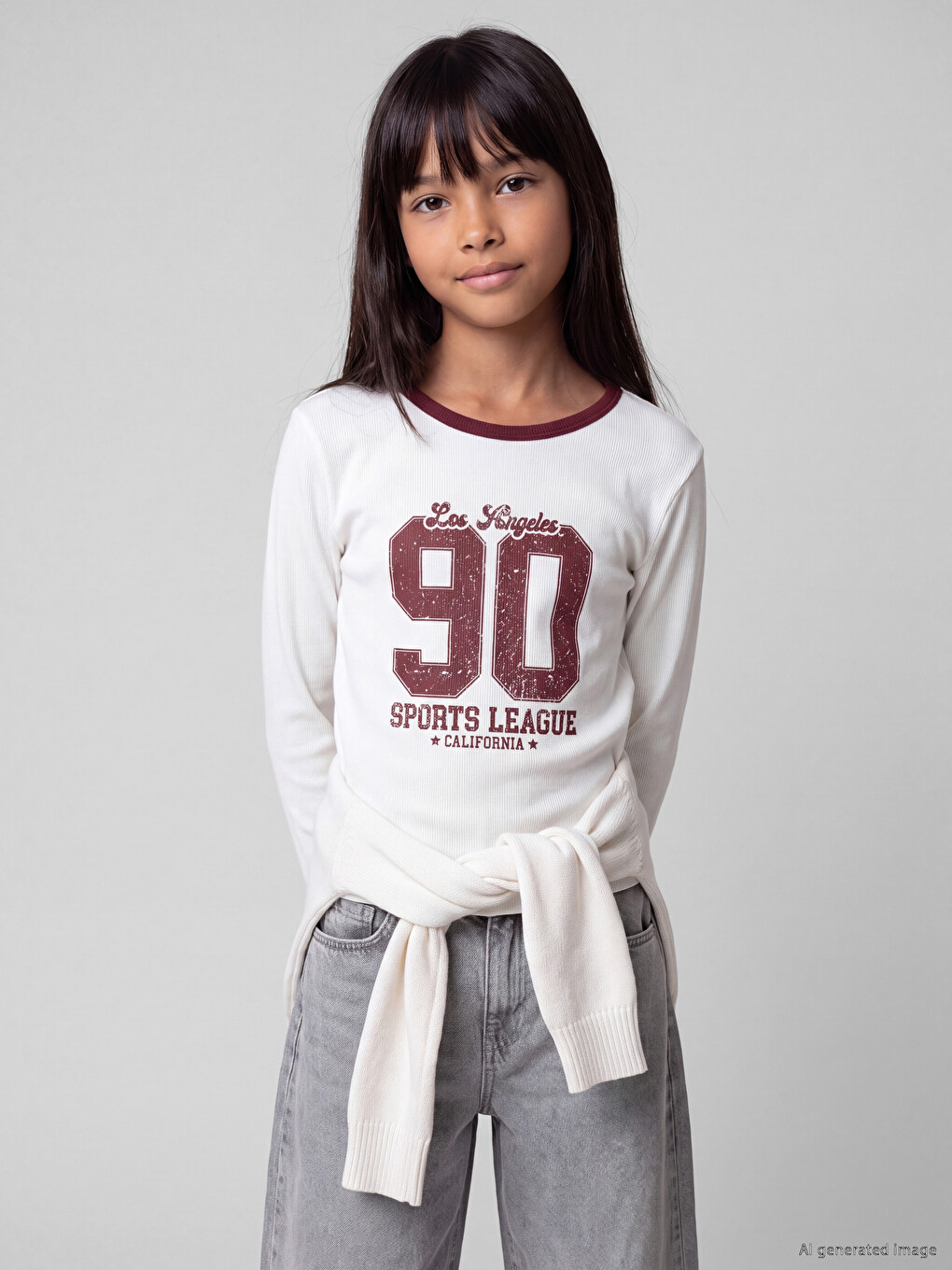 Crew Neck Girls' T-shirt 2 Pack-3