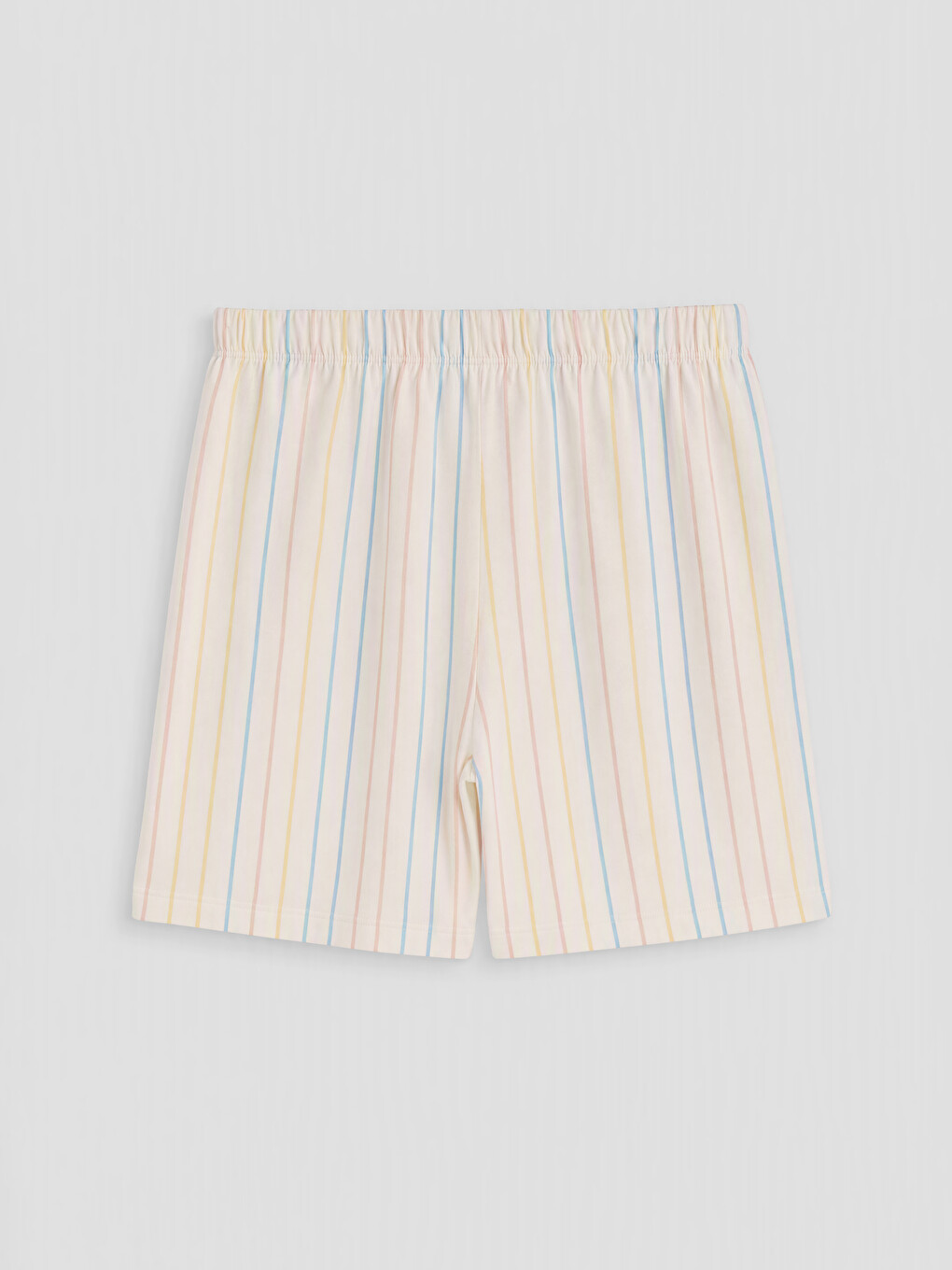 Ekru Bisiklet Yaka Kadın Şortlu Pijama Takımı-7