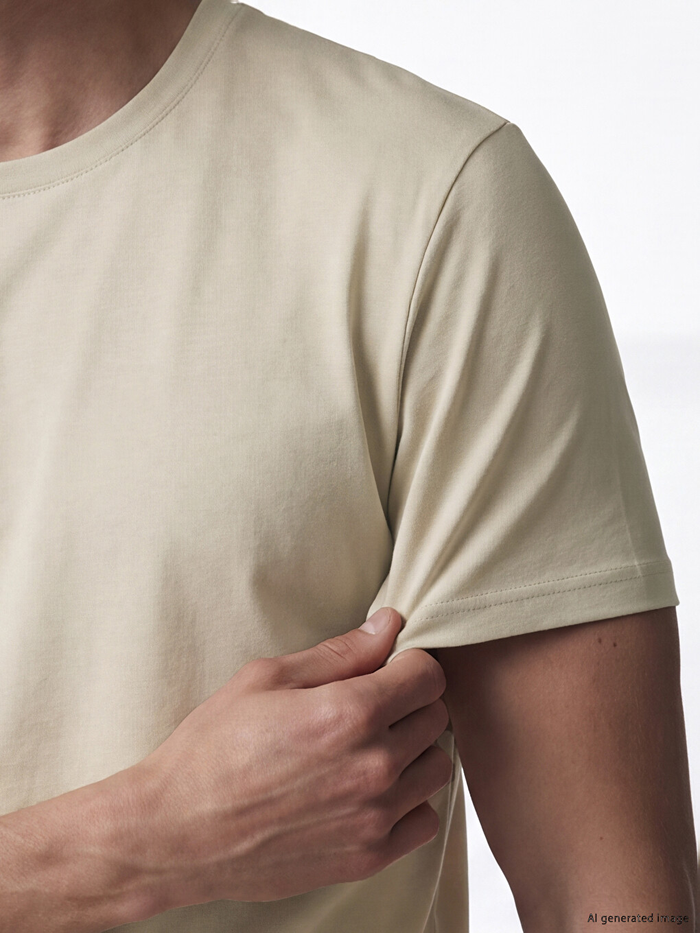 T-shirt Me Jakë Të Rrumbullakët Për Burra-3