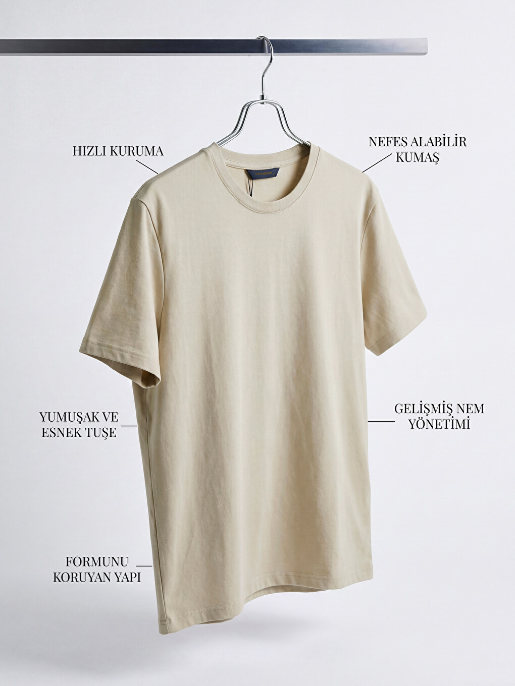 T-shirt Me Jakë Të Rrumbullakët Për Burra