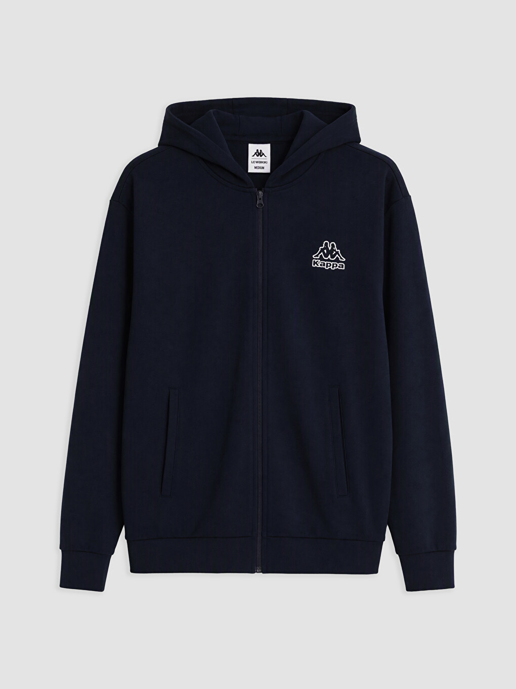 Lacivert Kapüşonlu Erkek Fermuarlı Sweatshirt-4